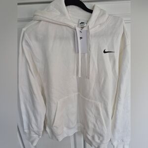NWT Nike White Hoodie with Logo